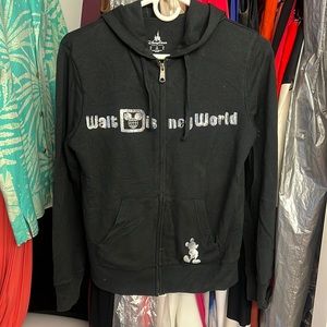 Rare Walt Disney World zip up sequin sweater jacket size S